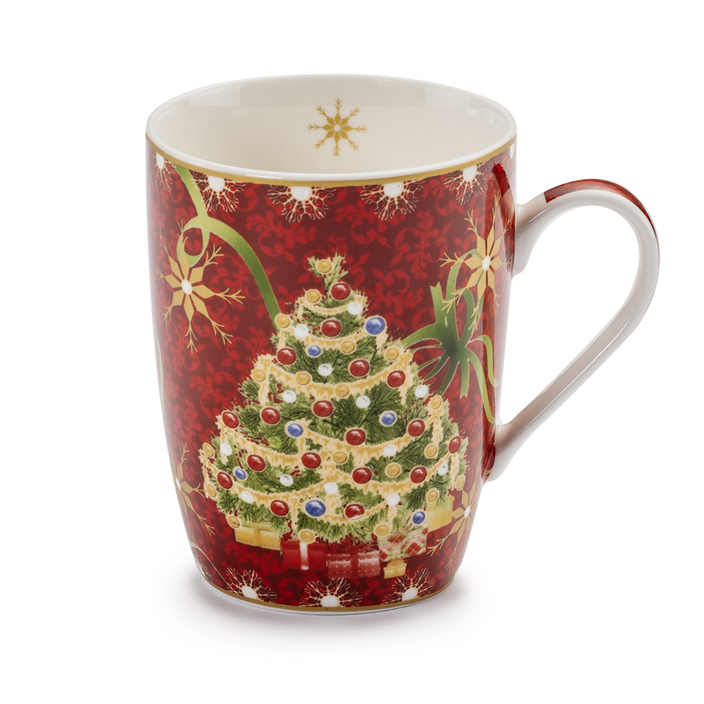 Mug In Porcellana Albero Di Natale H Cm10,5
