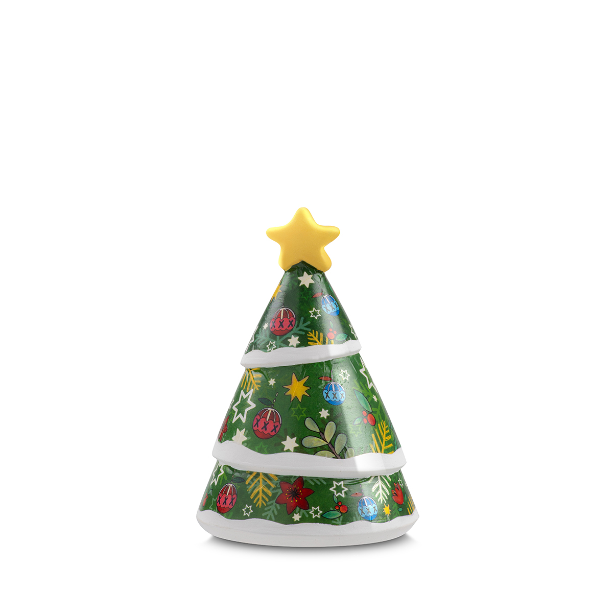 Campanella Natale Albero Di Natale in Ceramica cm 6X9
