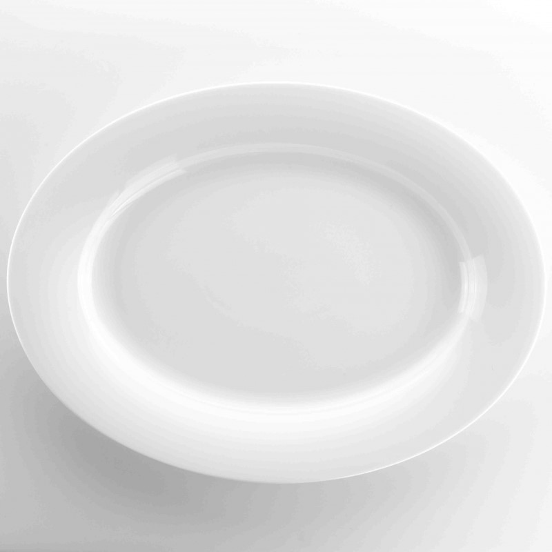 Piatto Da Portata Ovale Porcellana Plus Cm38 by Weissestal