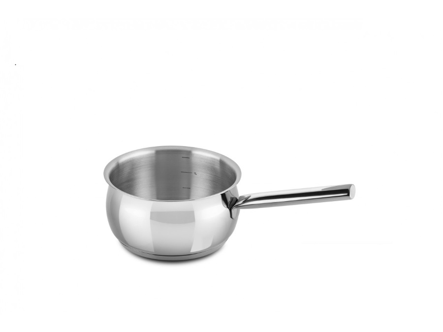 Casseruola Manico Lungo Cm14 C/Coperchio by Mepra