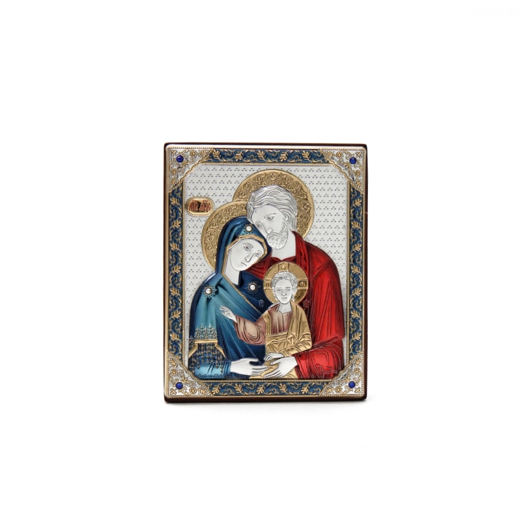 Icona Sacra Famiglia Colorata 9,5x7,5